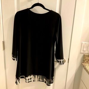 Holiday party must! Joseph Ribkoff size 12. Black tunic with trim